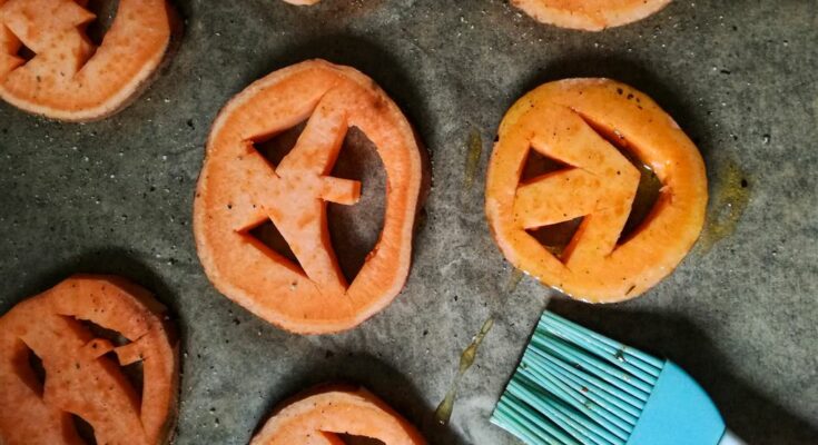 Halloween: Süßkartoffel-Kürbisse