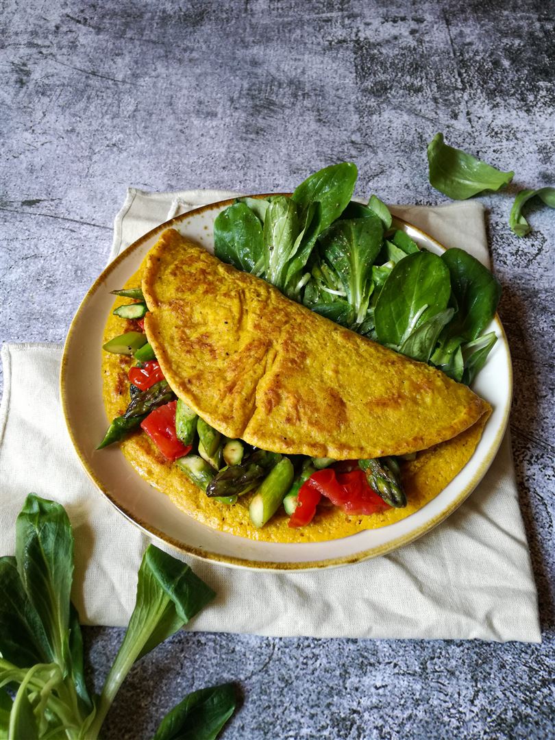 Kichererbsen-Omelette: lecker, gesund, vegan | FuchsMutter.de