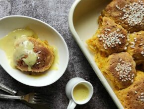 Vegane Buchteln mit Kürbis