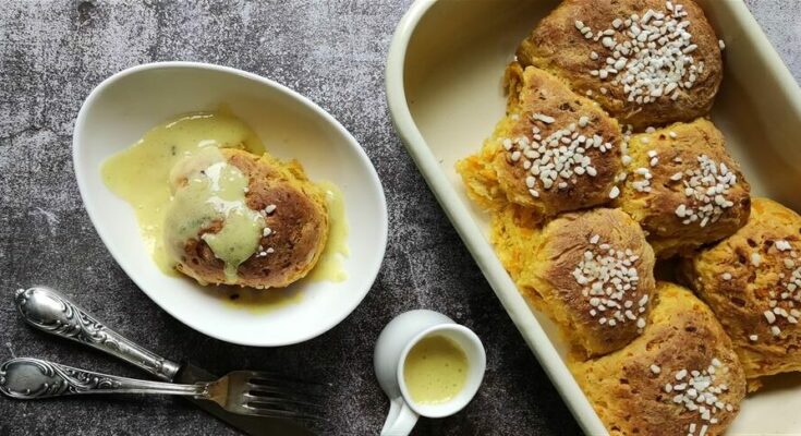 Vegane Buchteln mit Kürbis