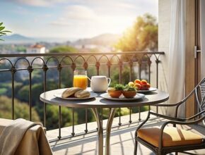 Balkon- und Terrassengestaltung (KI-generiert)
